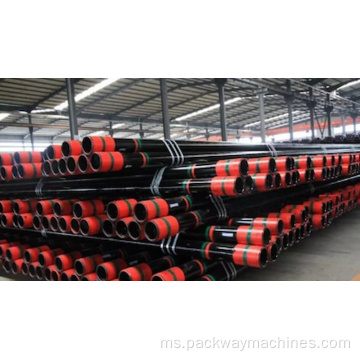 Unit palleting dan unit strapping untuk selongsong minyak